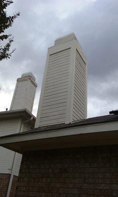 Replacing rotted chimney boards and a fresh coat of paint makes a big difference to your homes appearance.