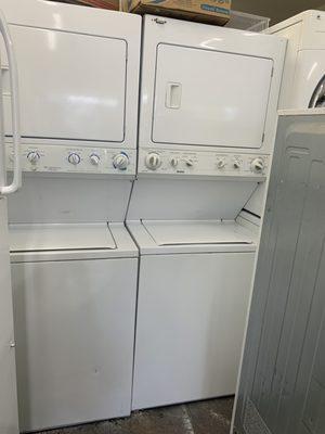 Stackable washer and dryers we have available