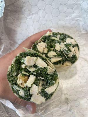 Kale Chicken Caesar Wrap