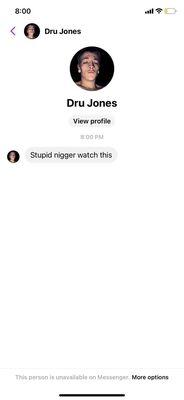 This is their employee sending racist messages to black people