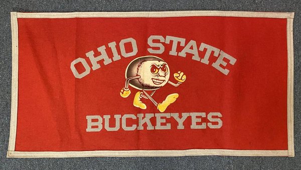 1960s Ohio State Banner we found in one of the homes we were doing an auction in!