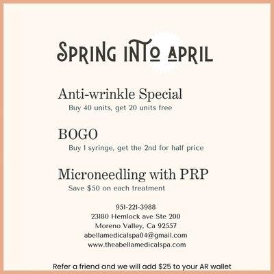 April Specials