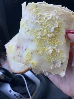 Clearly has mustard on it when you take it apart.