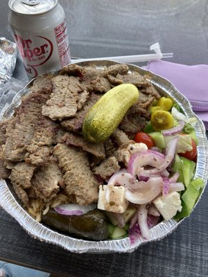 Gyro Platter from lunch specials (pickle not included lol)