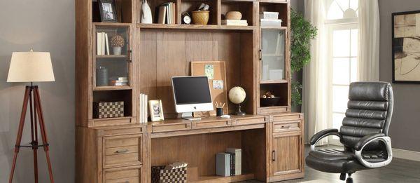 Parker House Library & Home Office collections offer durable wood construction in a variety of finishes to compliment any home or office.