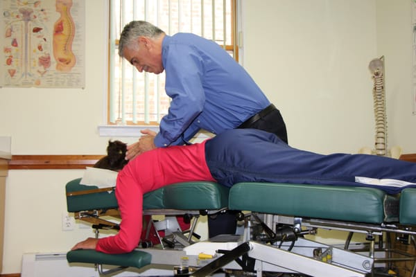 Restoring joint health by gentle manual manipulation. This flexion distraction table is excellent for bulging and slipped dis...