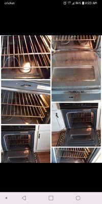 Oven cleaning before and after pics.