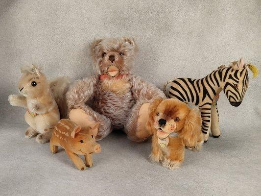 Antique Steiff bears and animals