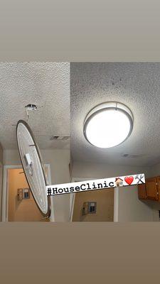 LED light Fixture replacement **Before/After