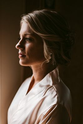 Bride with natural window light