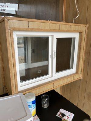 The built especially covid pick up window.