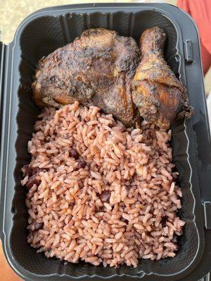 Jerk chicken and rice