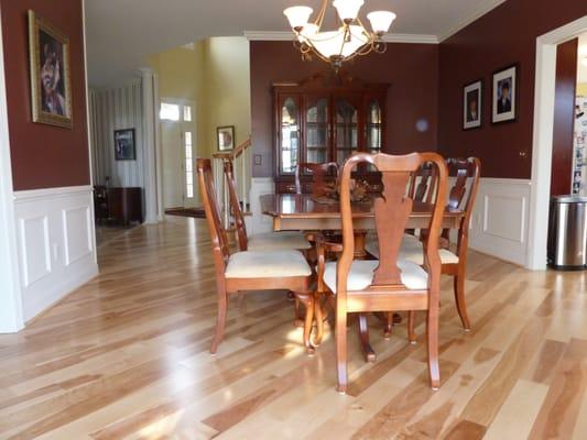 Pre-Finished Natural Hickory Hardwood Flooring.  Nice Variation!