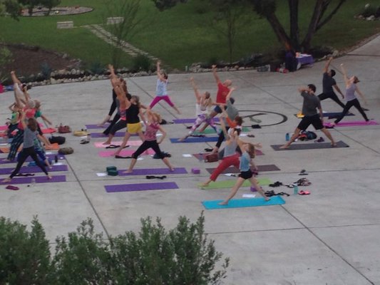 Special event Yoga Under the Stars at Bea Love Yoga studio in West Austin.