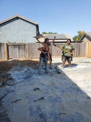 Rock Removal prep for concrete slab