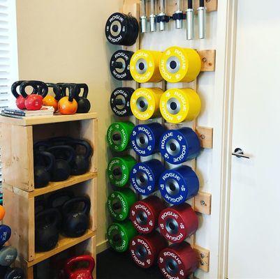 Dumbbells and kettlebells