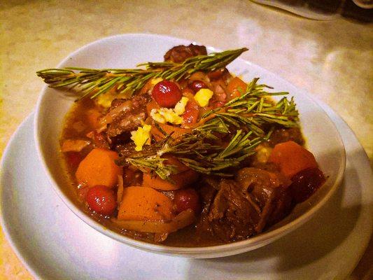 Cranberry Cider Braised Beef Stew