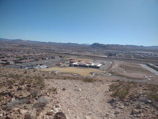 Looking down at the park from up the hill