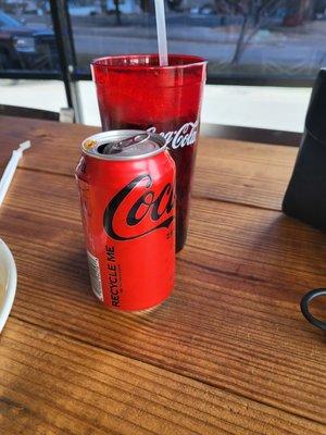 Canned coke zero