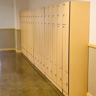 Student lockers in Christine Valmy International School for Esthetics & Cosmetology