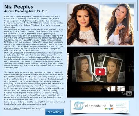 DNA Health Institute- Celebrity Endorsements/Press