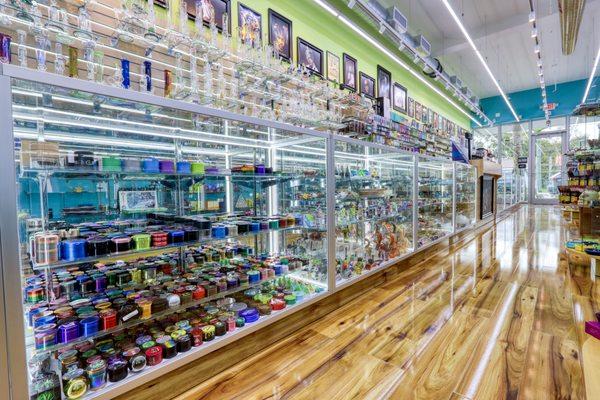 store interior.  grinders.   pipes.  novelties.