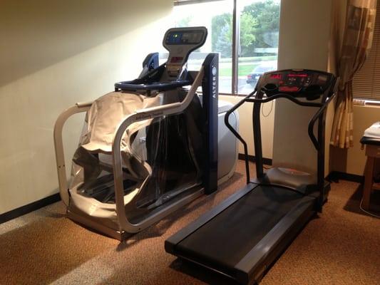 Our Alter-G antigravity treadmill.