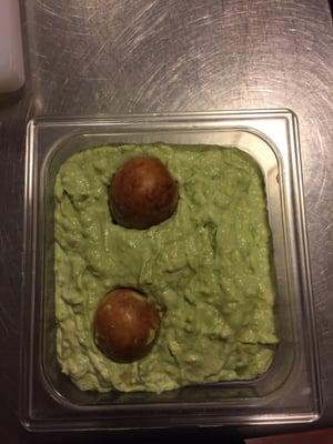 Creamy guacamole for the brisket tacos.