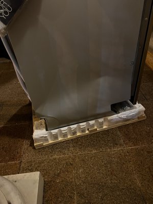 Damaged dishwasher