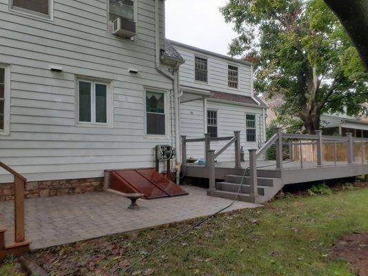 Deck house and pavers were all washed