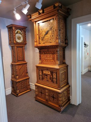 Parquet clocks by Rudolph Carpenter