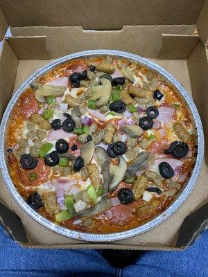 Crustless combo pizza