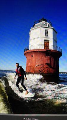 Wake Surfing the Chesapeake bay