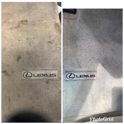 Before and after of floor mats