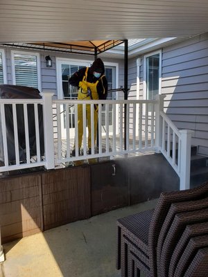 Power washing Deck