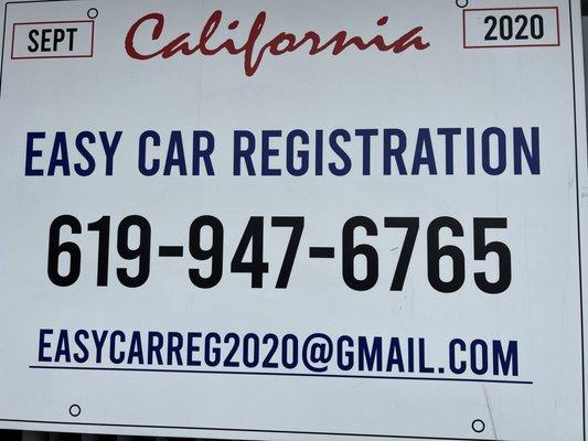 Easy car registration