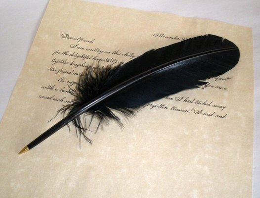 Free feather pen with purchase of any journal