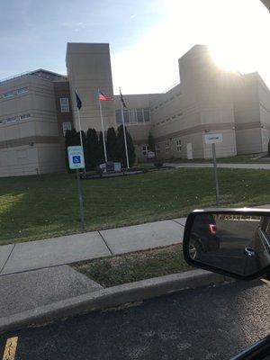 The public entrance for the Niagara County Holding Center