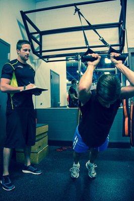 TRX suspension training.