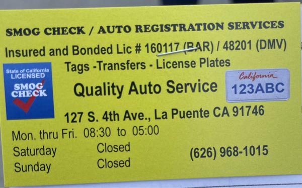 Quality Auto Service