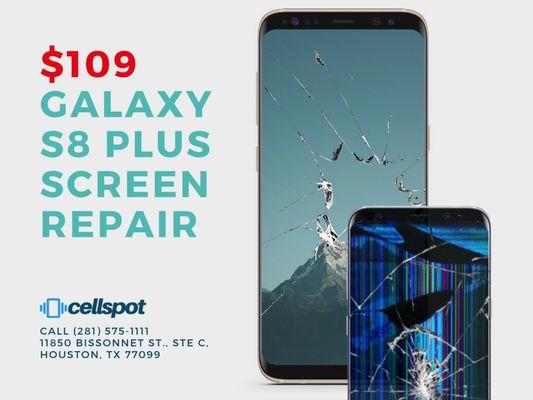 $109 Samsung Galaxy S8 Plus Screen Repair at CellSpot