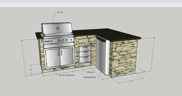 BBQ rendering front side