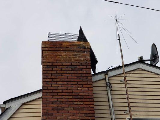 Chimney roof not reattached properly