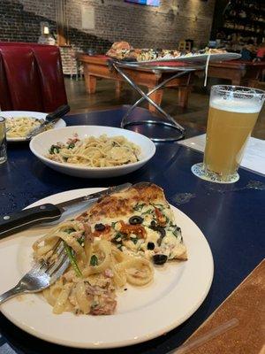 Carbonara, pizza, beer!