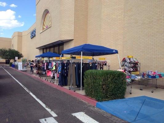 Sidewalk sale going on now.