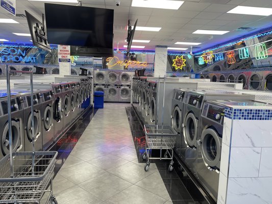 One section of the laundromat