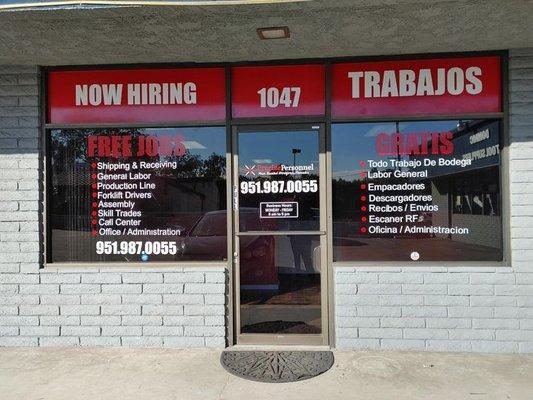 Come Apply! We are located in the Rivera Plaza! 1047 W. Sixth ST Corona CA 92882