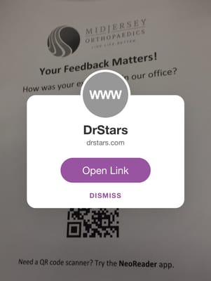 Snapchat also scans QR codes that aren't just ghosts!! FREE Doctors survey at check in!