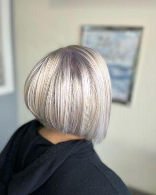 Beautiful hair color and cut