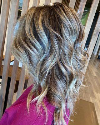 Balayage shag by Sue